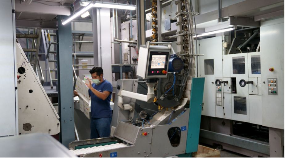 Detalle de impresión offset